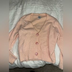 Fuzzy pink sweater